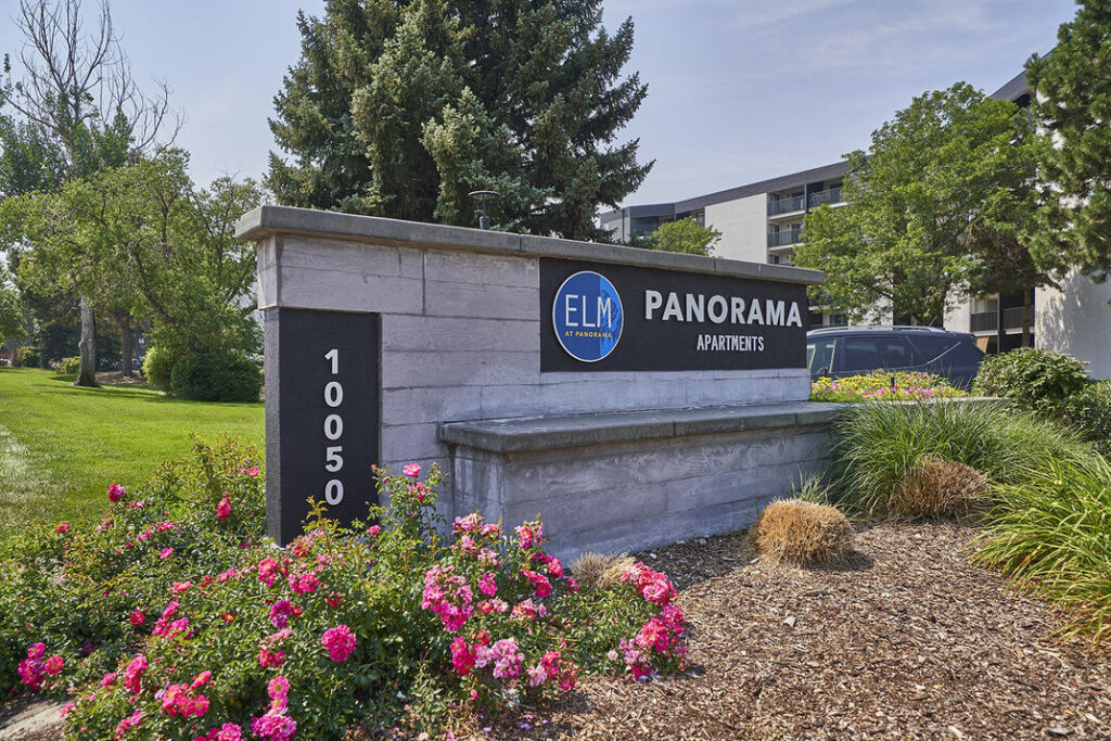 exterior Panorama Apartments sign