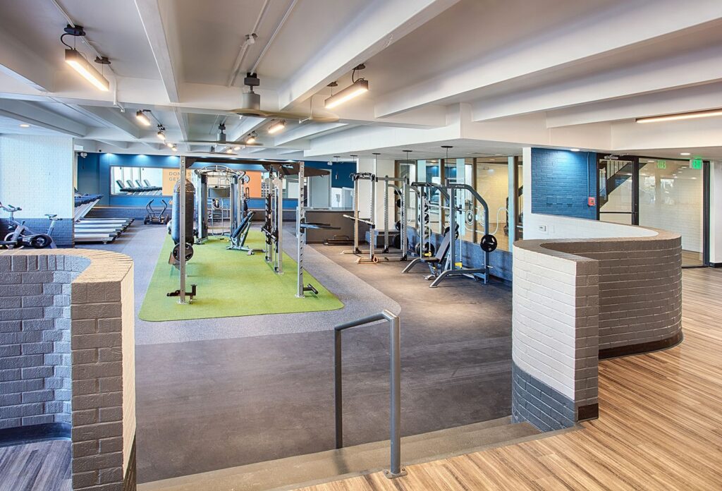 fitness center with strength and cardio equipment
