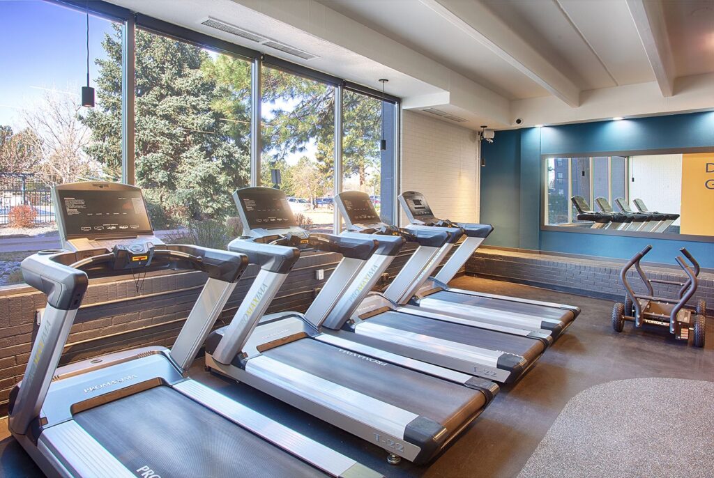 fitness center with cardio machines